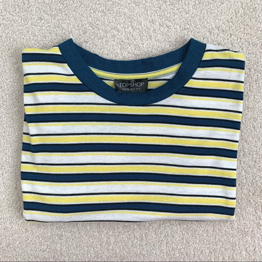 NWOT Topshop Boxy Stripe Tee